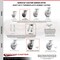 Service Caster 5 Inch Kingpinless Thermoplastic Rubber Wheel Caster Swivel Locks 2 Rigid, 2PK SCC-KP30S520-TPRRF-BSL-2-R-2 - alternate 3